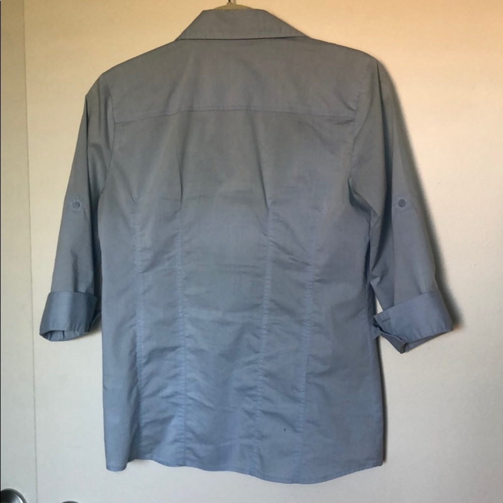 Light blue button down blouse - Picture 2 of 3